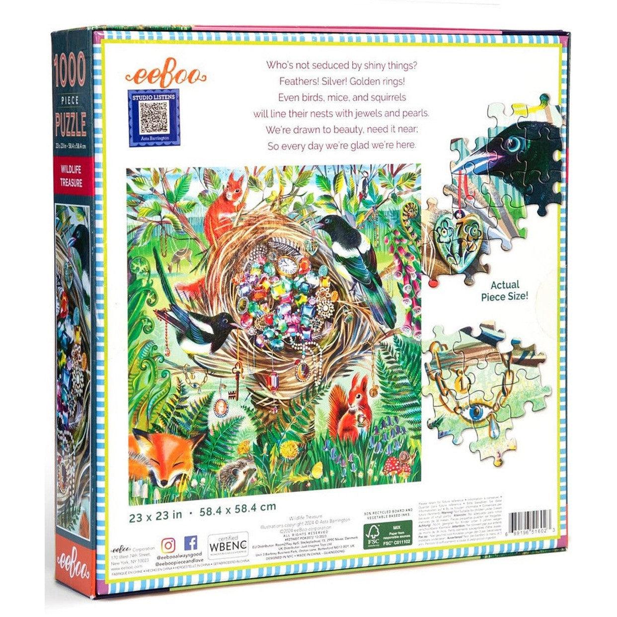 Wildlife Treasure 1000 Piece Jigsaw Puzzle eeBoo