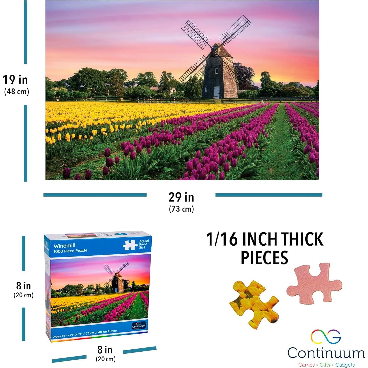 Windmill 1000 Piece Jigsaw Puzzle Continuum