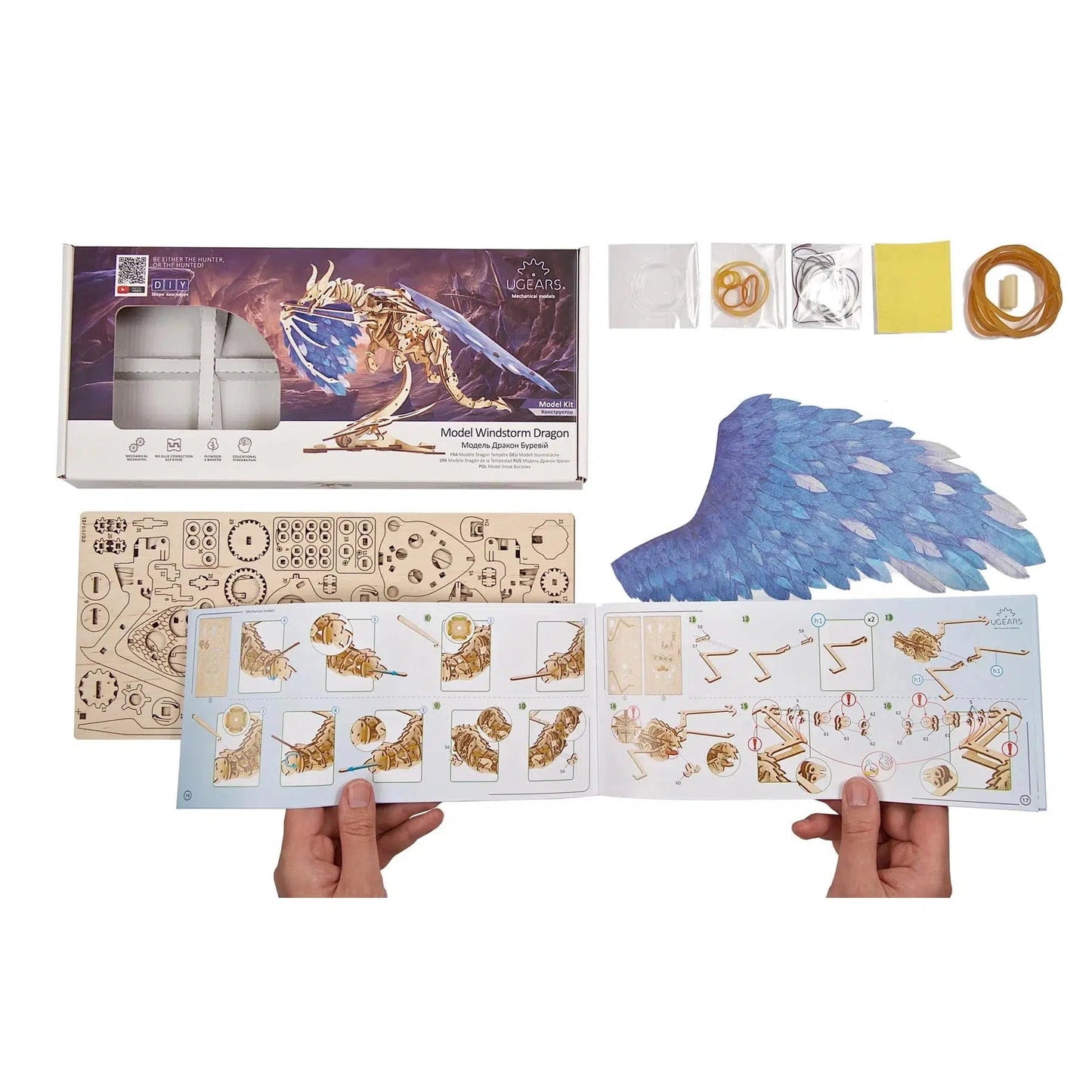 Windstorm Dragon 3D Wood Model Kit UGEARS