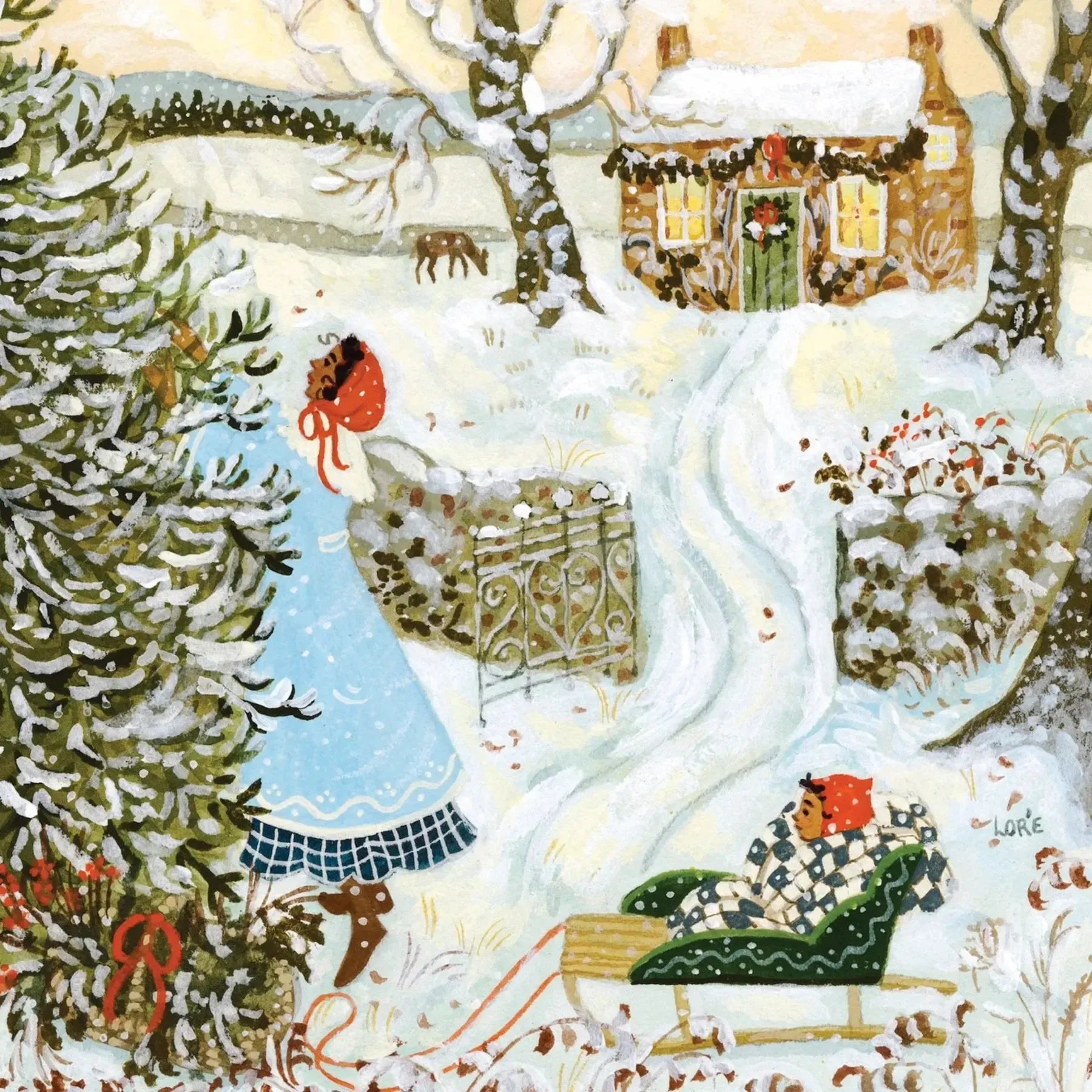 Winter Boughs by Loré Pemberton 100 Piece Mini Jigsaw Puzzle NYPC