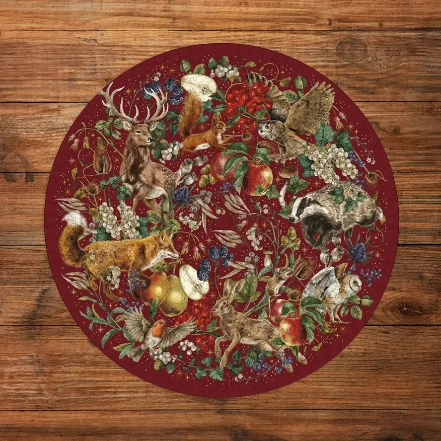 Winter Story 500 Piece Round Jigsaw Puzzle Gibsons