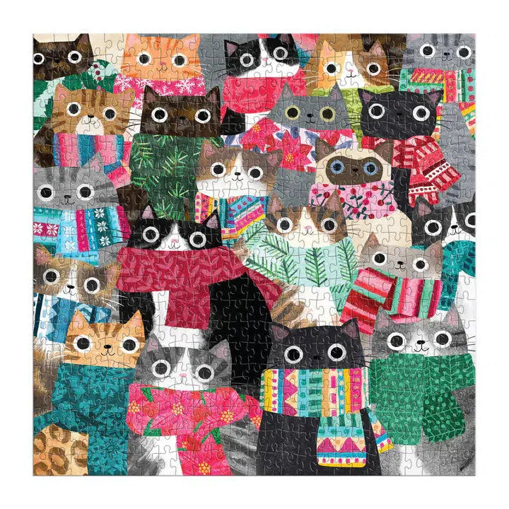 Wintry Cats 500 Piece Jigsaw Puzzle Galison