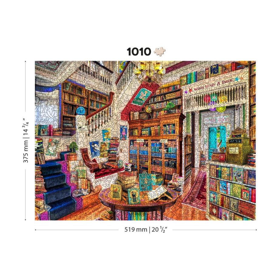 Wish Upon a Bookshop 1010 Piece Wood Jigsaw Puzzle Wooden City