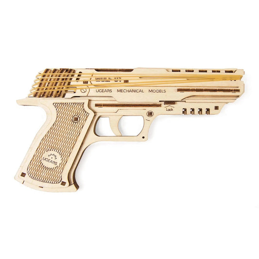 Wolf-01 Handgun 3D Wood Model Kit UGEARS