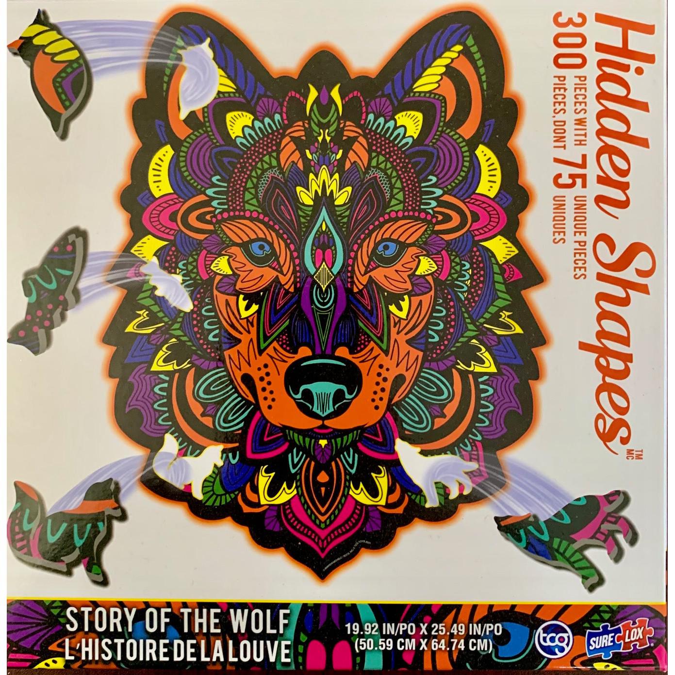 Wolf Hidden Shapes 300 Piece Jigsaw Puzzle Sure Lox