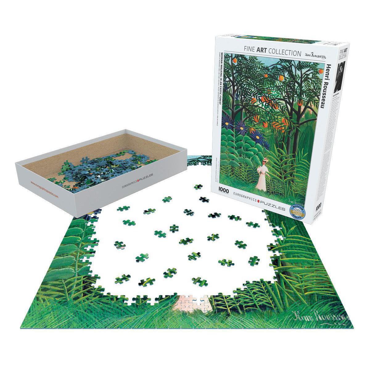 Woman Walking in an Exotic Forest 1000 Piece Jigsaw Puzzle Eurographics