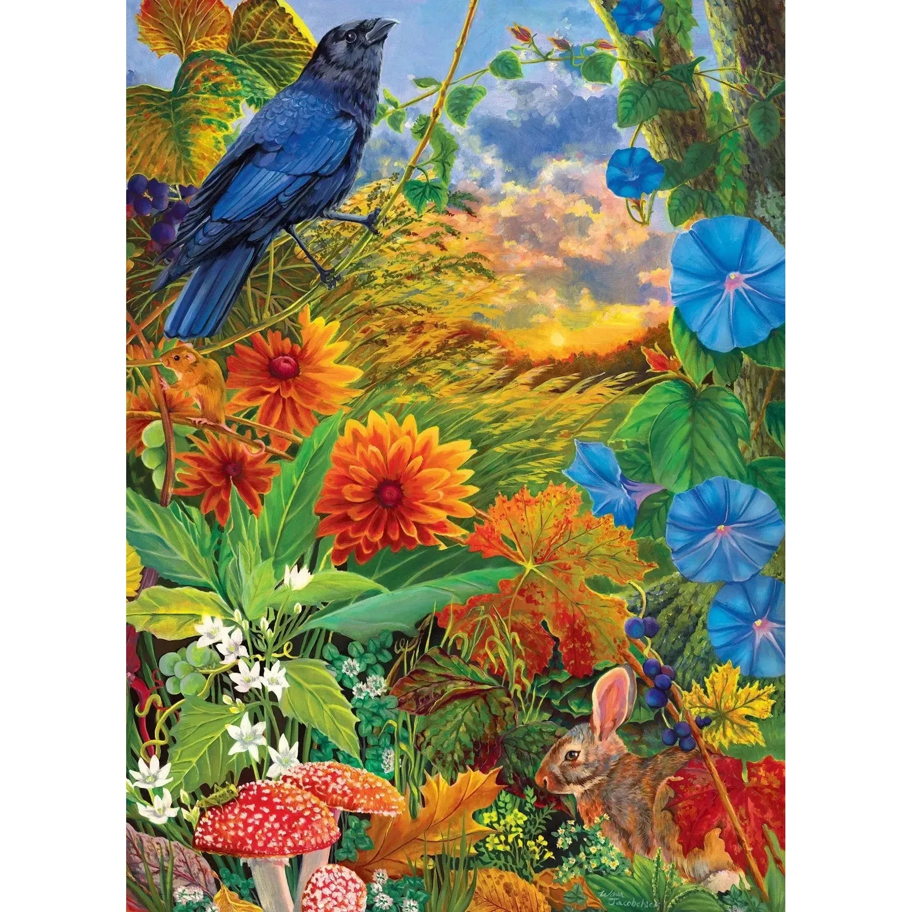 Woodland Gathering 1000 Piece Jigsaw Puzzle Cobble Hill