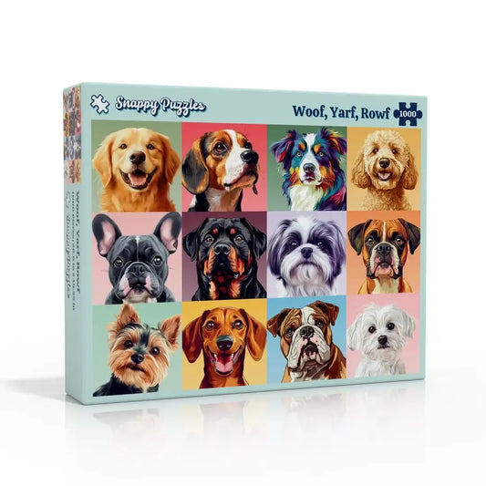 Woof, Yarf, Rowf 1000 Piece Jigsaw Puzzle Snappy