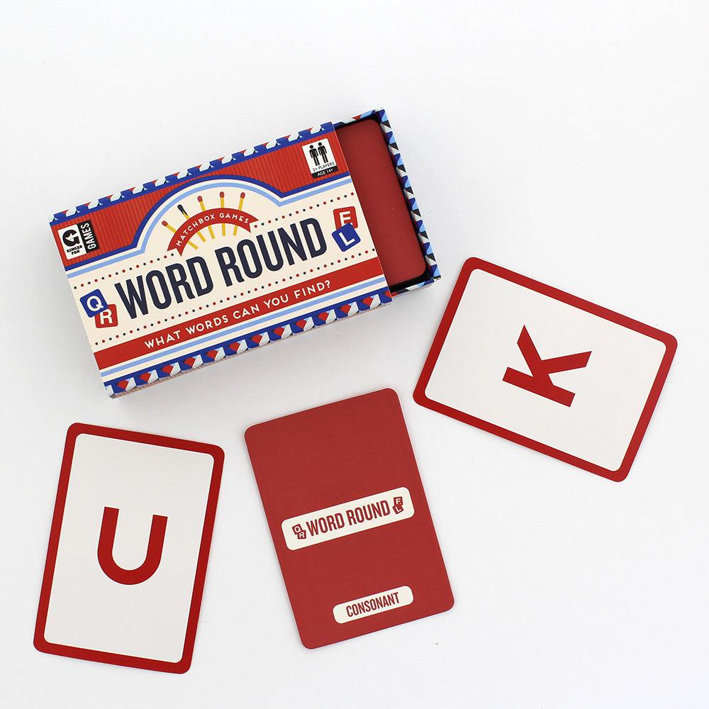 Word Round Matchbox Card Game Ginger Fox