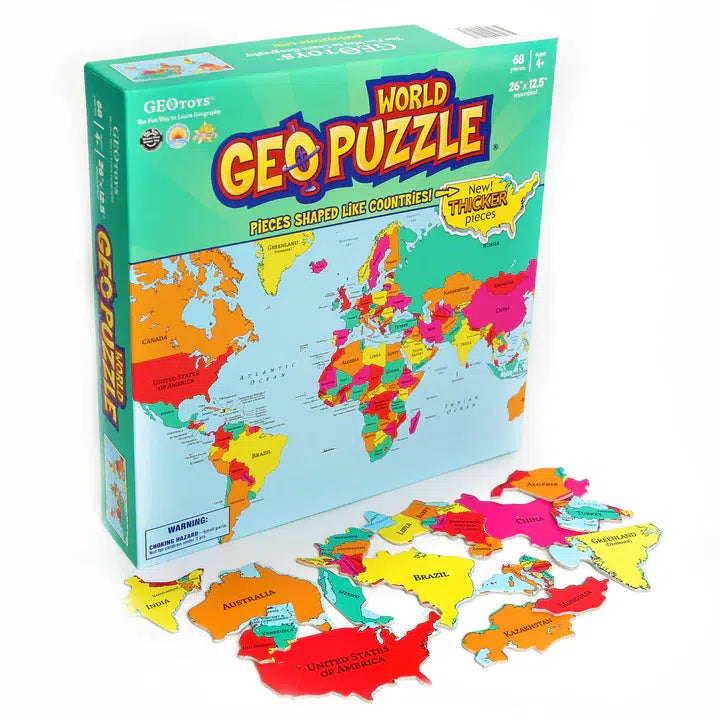 World GeoPuzzle 68 Piece Jigsaw Puzzle Geotoys