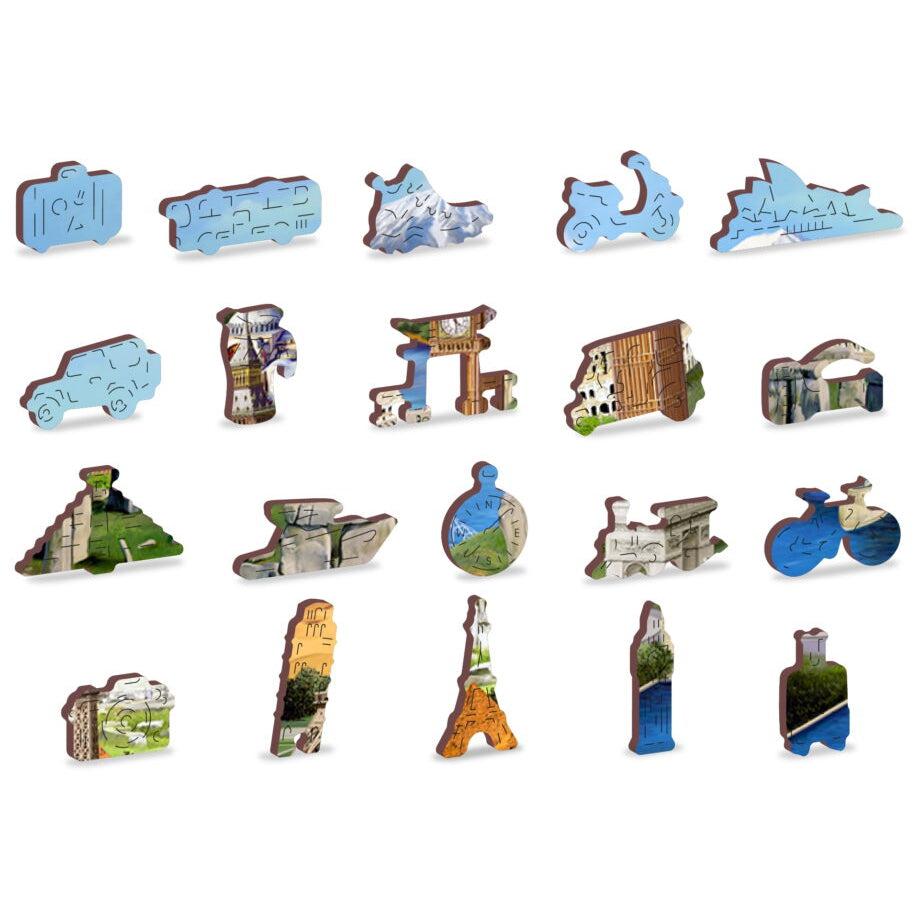 World Landmarks 300 Piece Wood Jigsaw Puzzle Wooden City