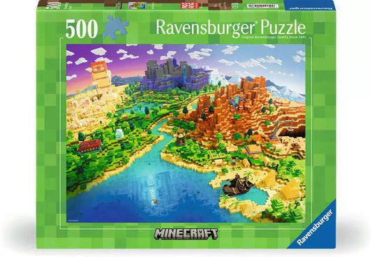 World of Minecraft 500 Piece Jigsaw Puzzle Ravensburger