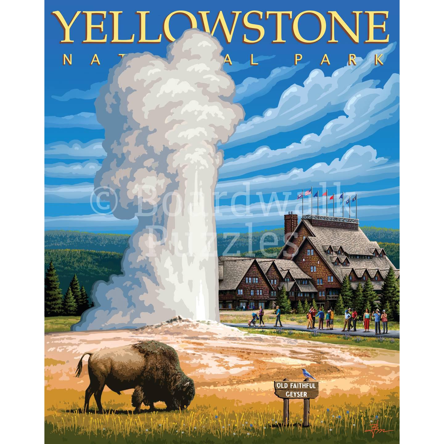 Yellowstone National Park 210 Piece Jigsaw Puzzle Boardwalk