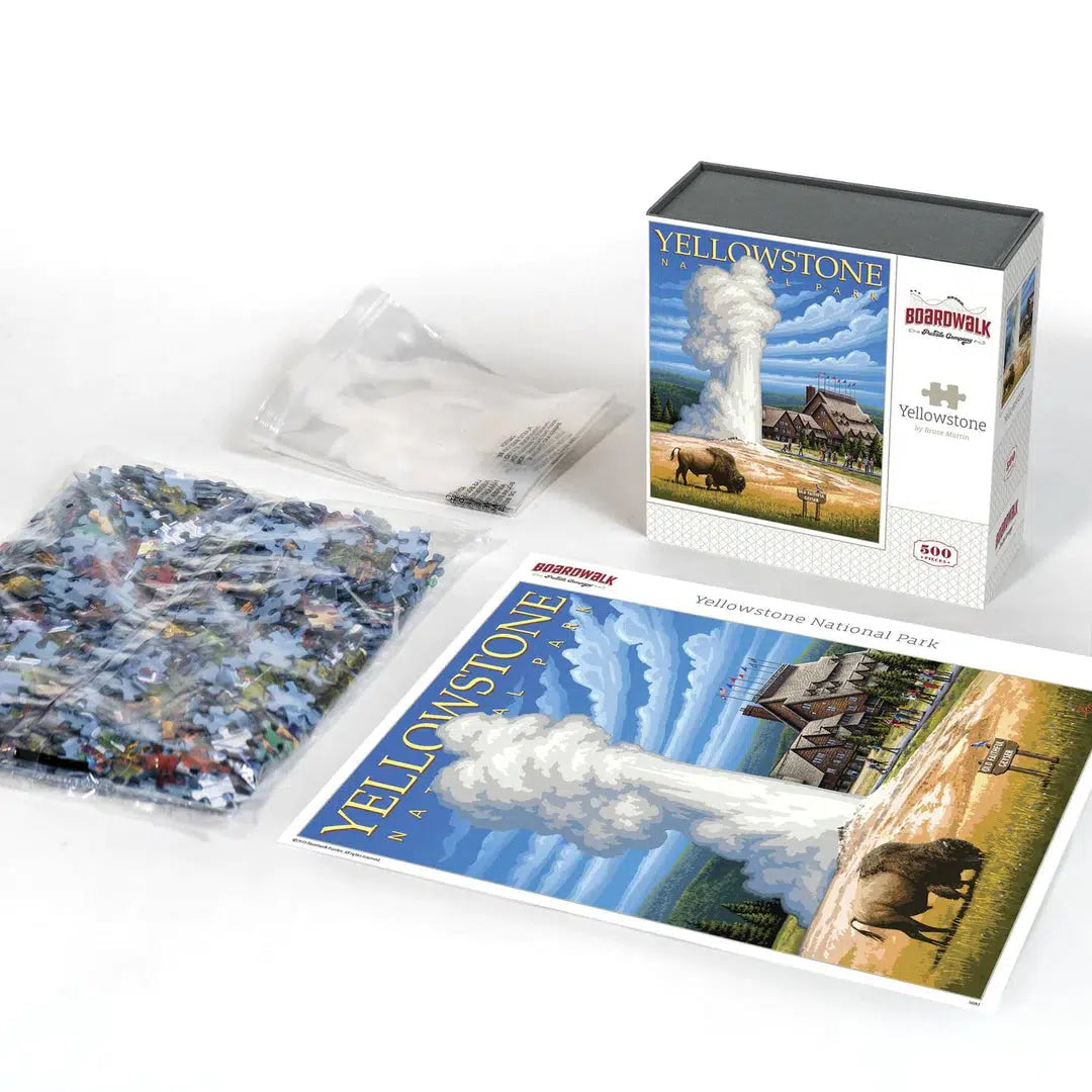 Yellowstone National Park 500 Piece Jigsaw Puzzle Boardwalk