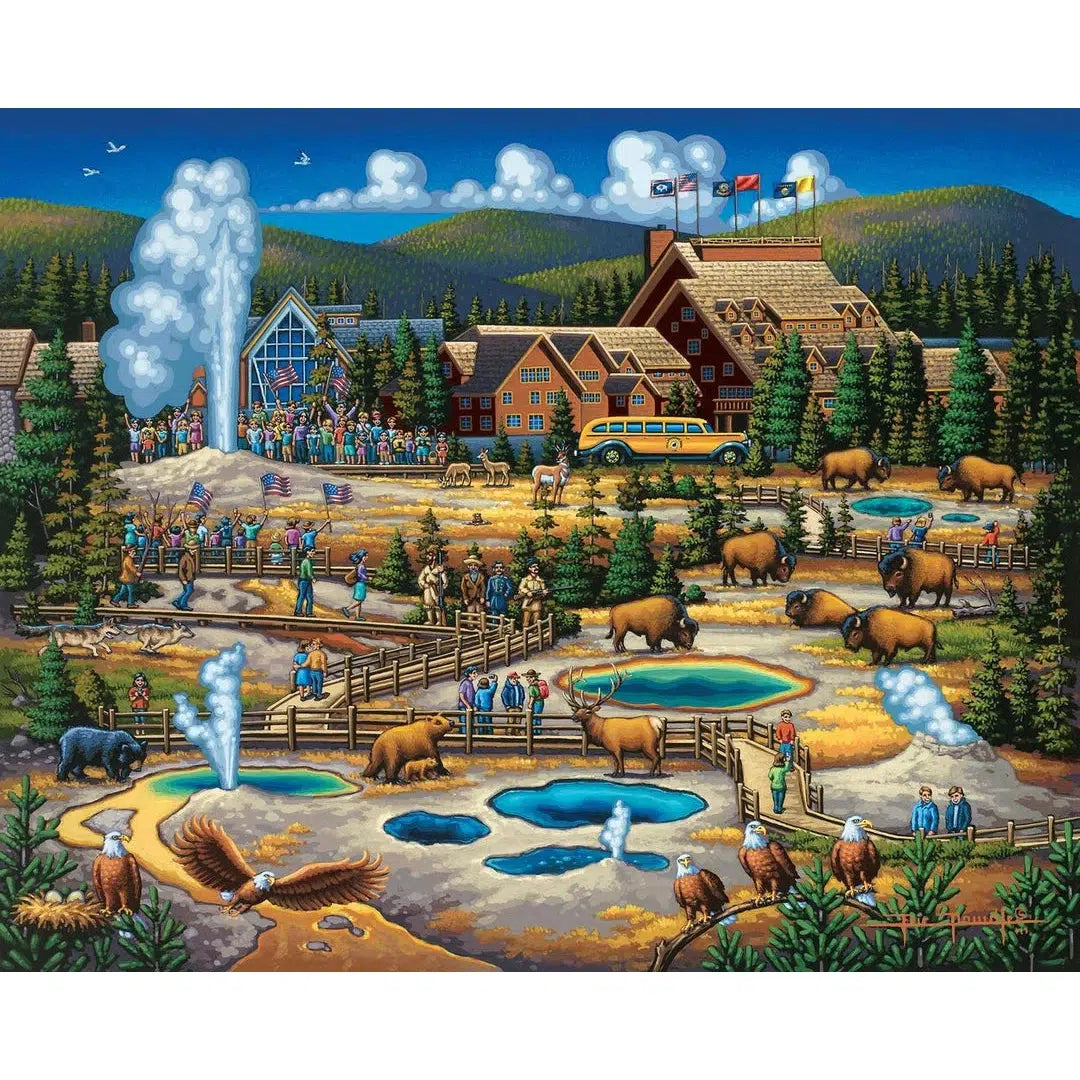 Yellowstone Old Faithful 210 Piece Jigsaw Puzzle Dowdle