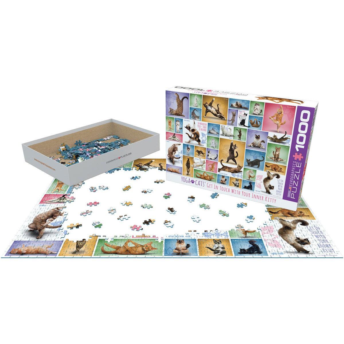 Yoga Cats 1000 Piece Jigsaw Puzzle Eurographics