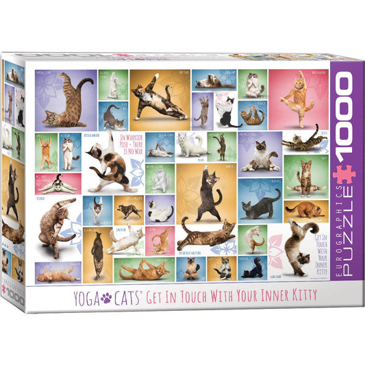 Yoga Cats 1000 Piece Jigsaw Puzzle Eurographics