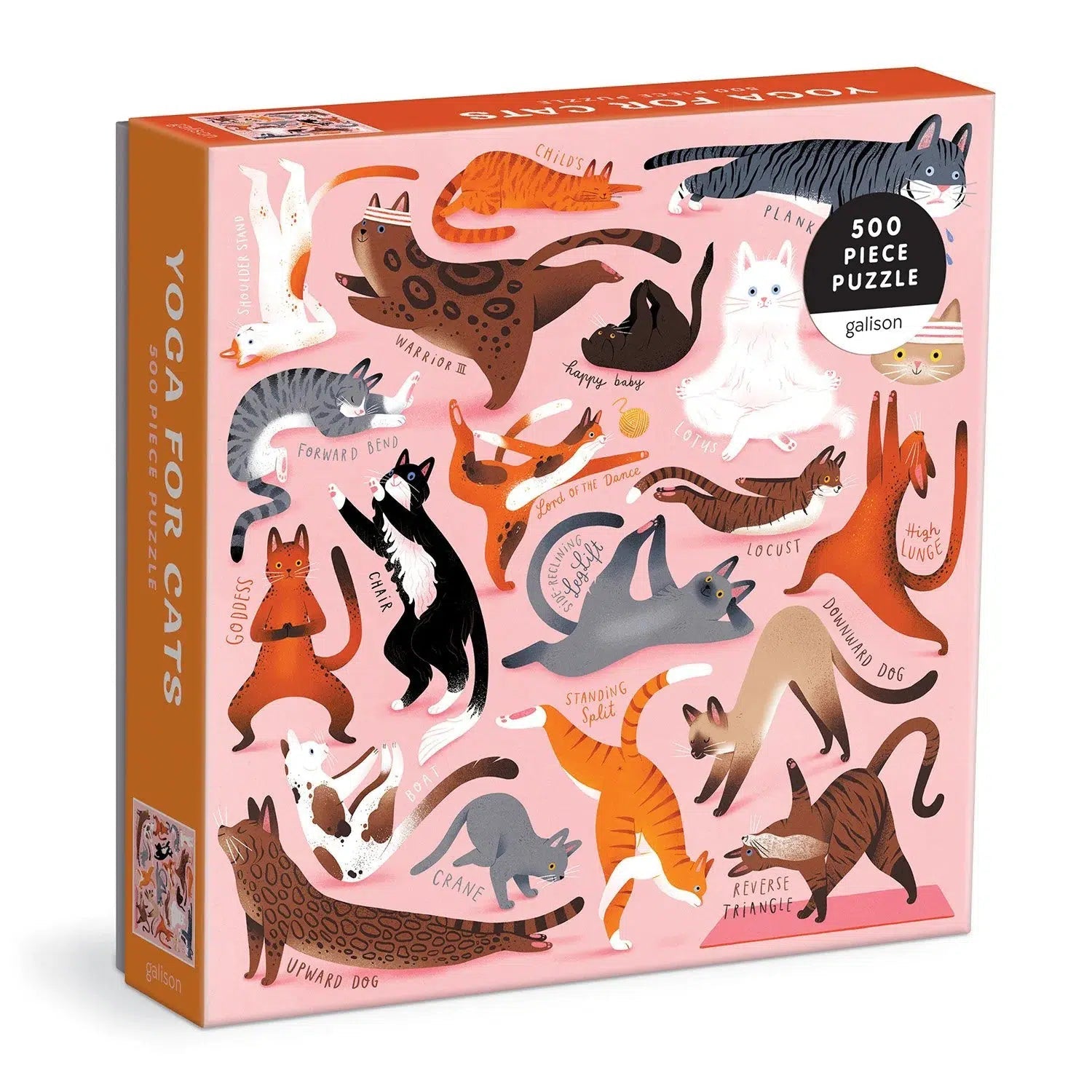 Yoga Cats 500 Piece Jigsaw Puzzle Galison