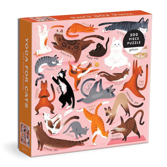 Yoga Cats 500 Piece Jigsaw Puzzle Galison