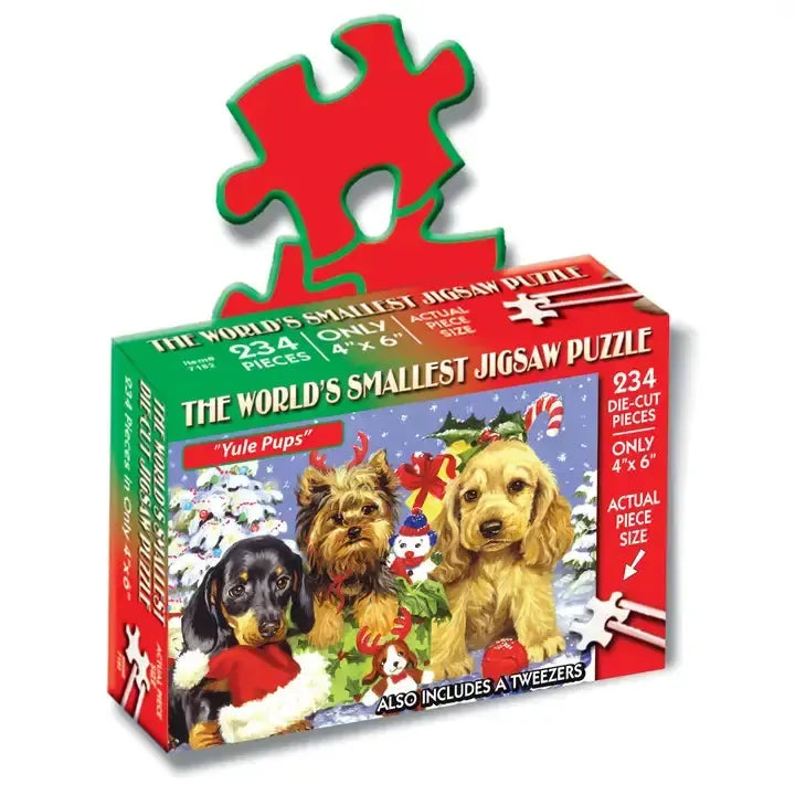 Yule Pups 234 Piece "World's Smallest" Jigsaw Puzzle TDC