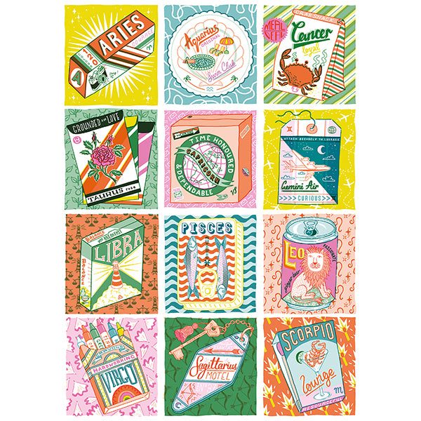 Zodiac 1000 Piece Jigsaw Puzzle Happily