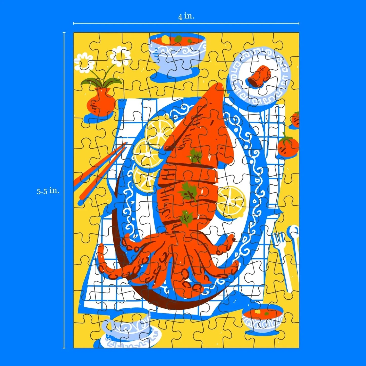 Calamari 99 Piece Mini Jigsaw Puzzle Puzzledly