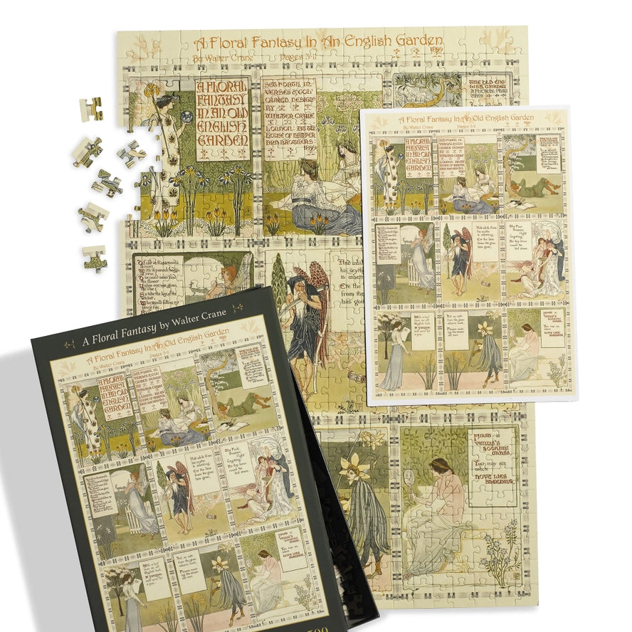 A Floral Fantasy By Walter Crane 500 Piece Premium Jigsaw Puzzle Art & Fable