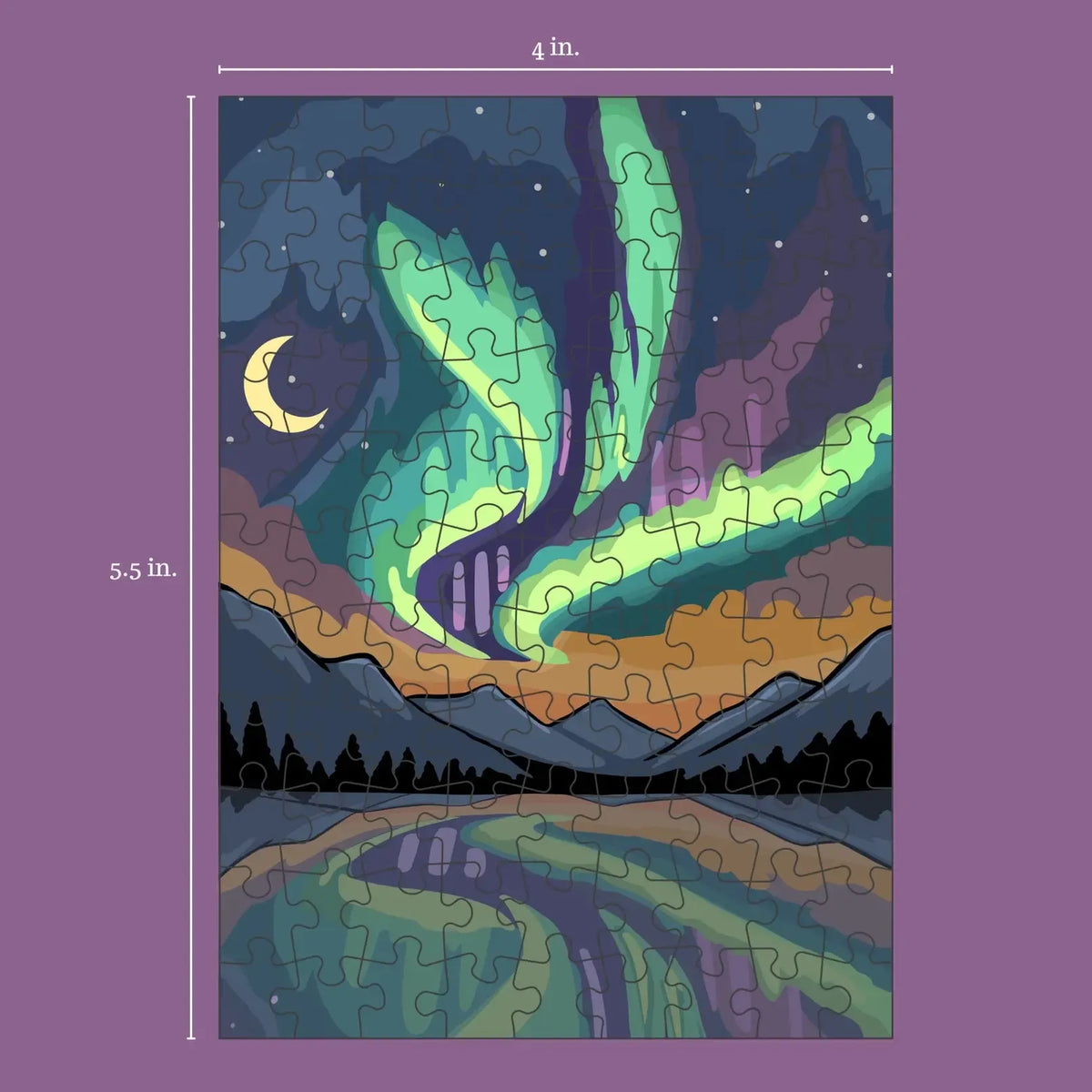 Northern Lights 99 Piece Mini Jigsaw Puzzle Puzzledly