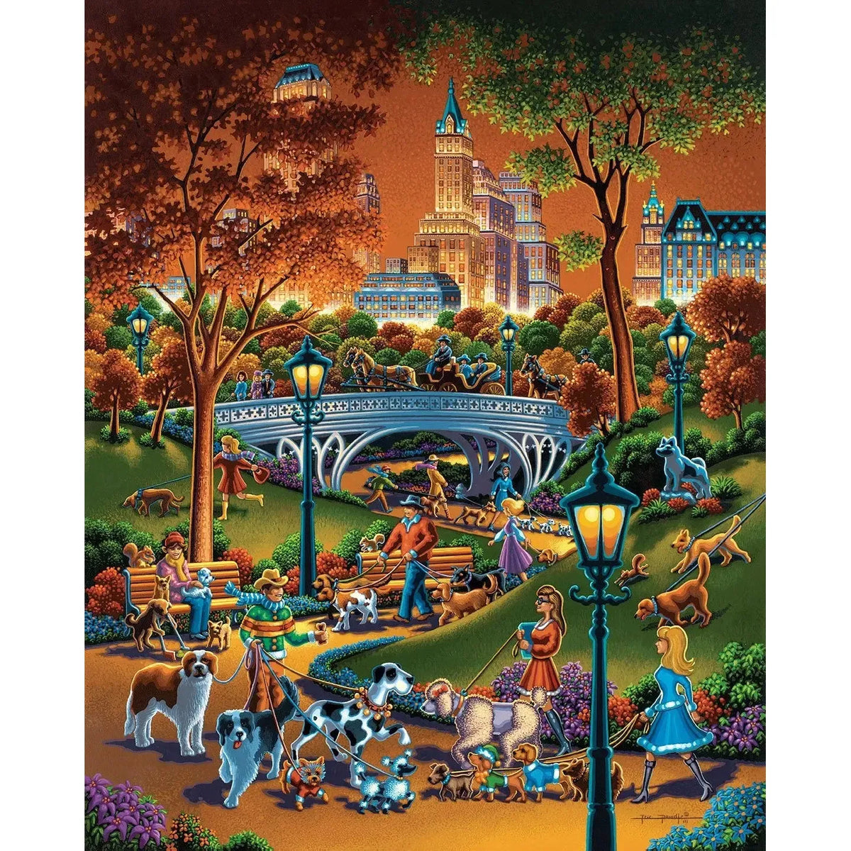 Dog Walkers 500 Piece Jigsaw Puzzle Dowdle