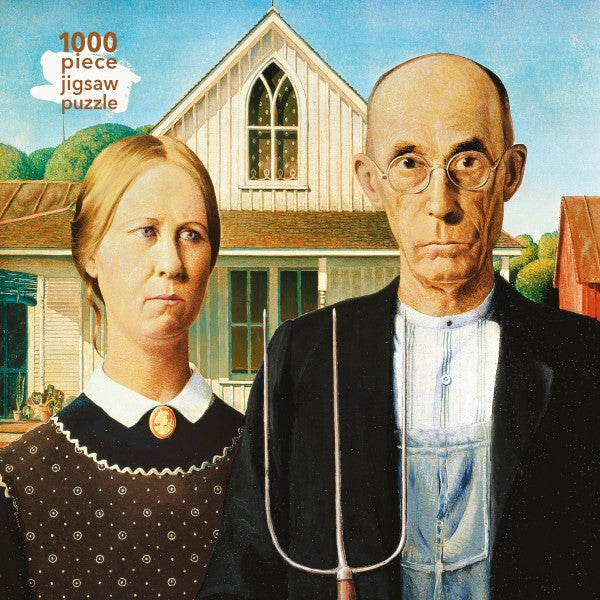 American Gothic by Grant Wood 1000 Piece Jigsaw Puzzle Flame Tree