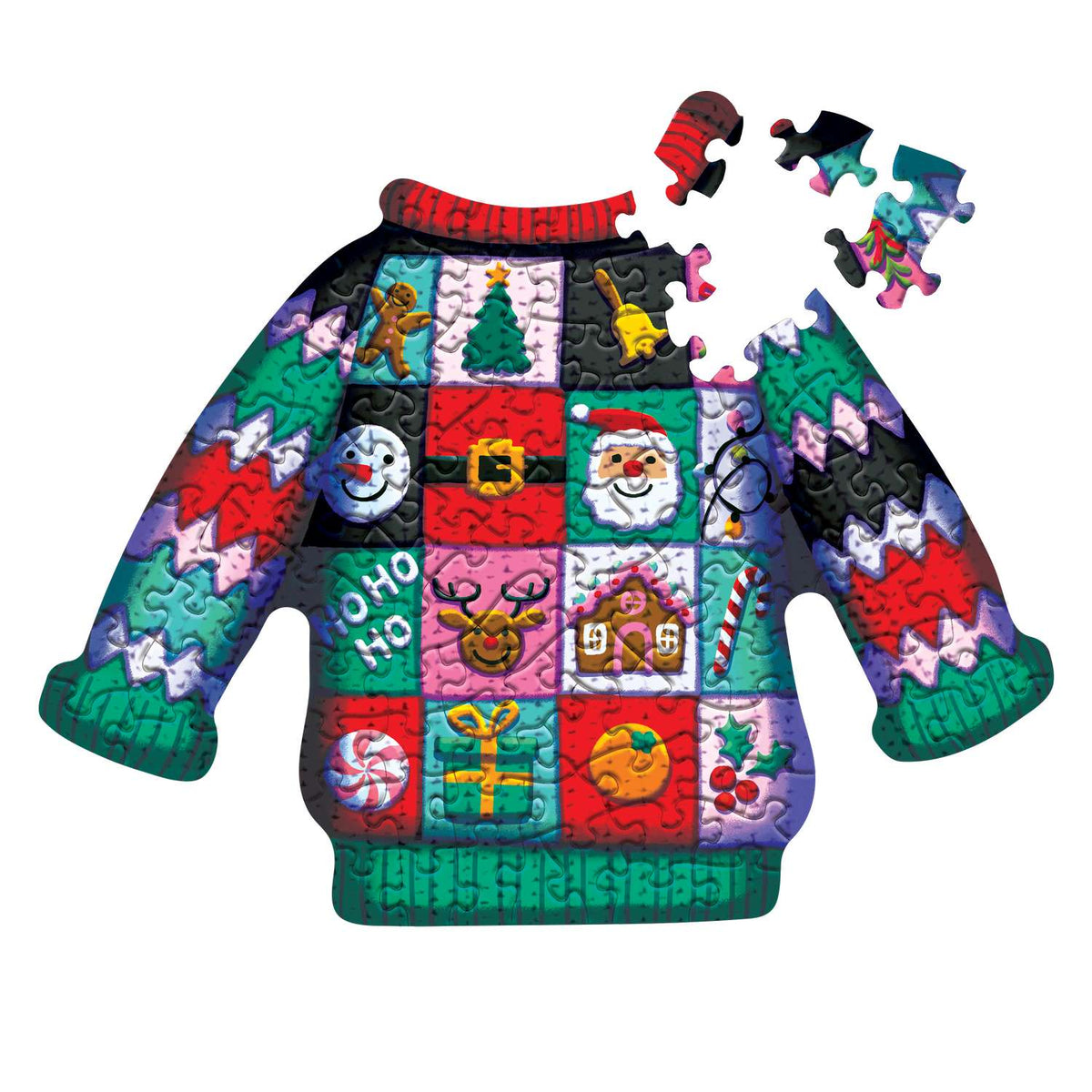 Ugly Sweater Christmas Advent - 15 Set of 100 Piece Mini Jigsaw Puzzles Boardwalk