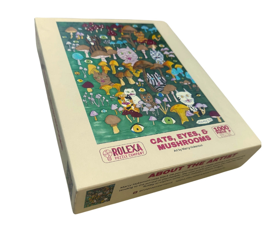 Cats, Eyes & Mushrooms 1000 Piece Jigsaw Puzzle Rolexa