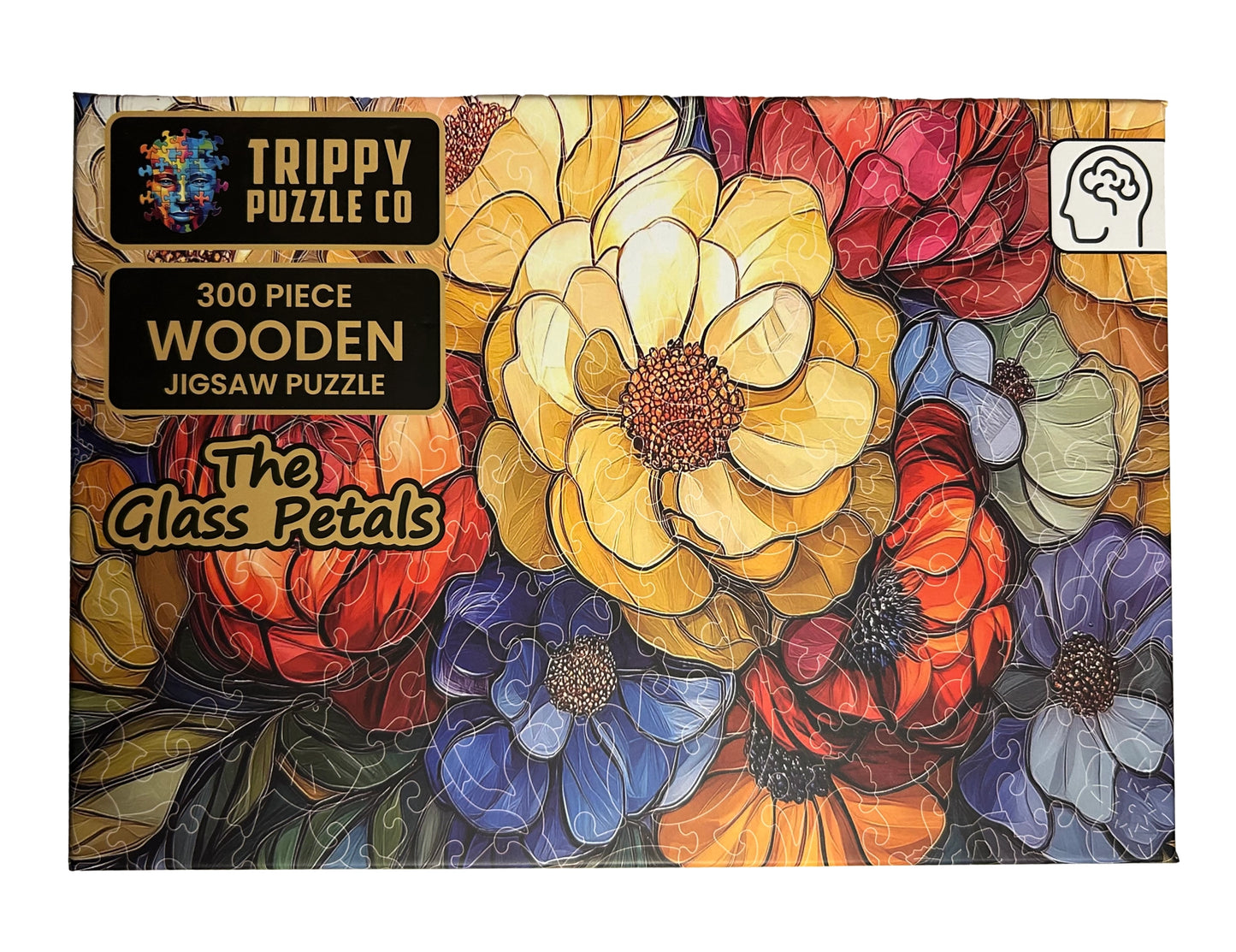 The Glass Petals 300 Piece Wooden Jigsaw Puzzle Trippy