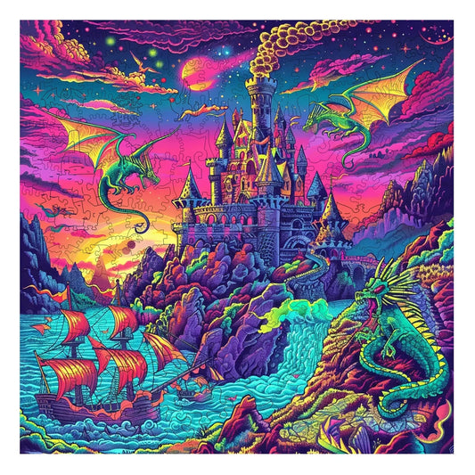 Dragons Dream 300 Piece Wooden Jigsaw Puzzle Trippy