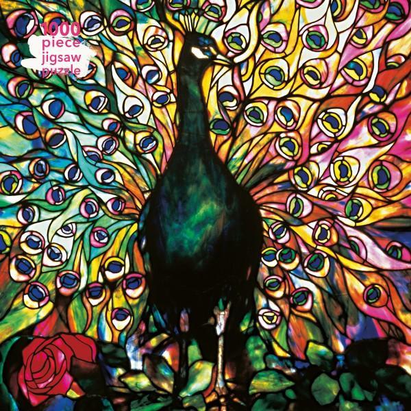 Displaying Peacock by Louis C. Tiffany 1000 Piece Jigsaw Puzzle Flame Tree