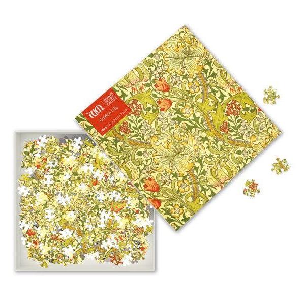 Golden Lily by William Morris 1000 Piece Jigsaw Puzzle Flame Tree