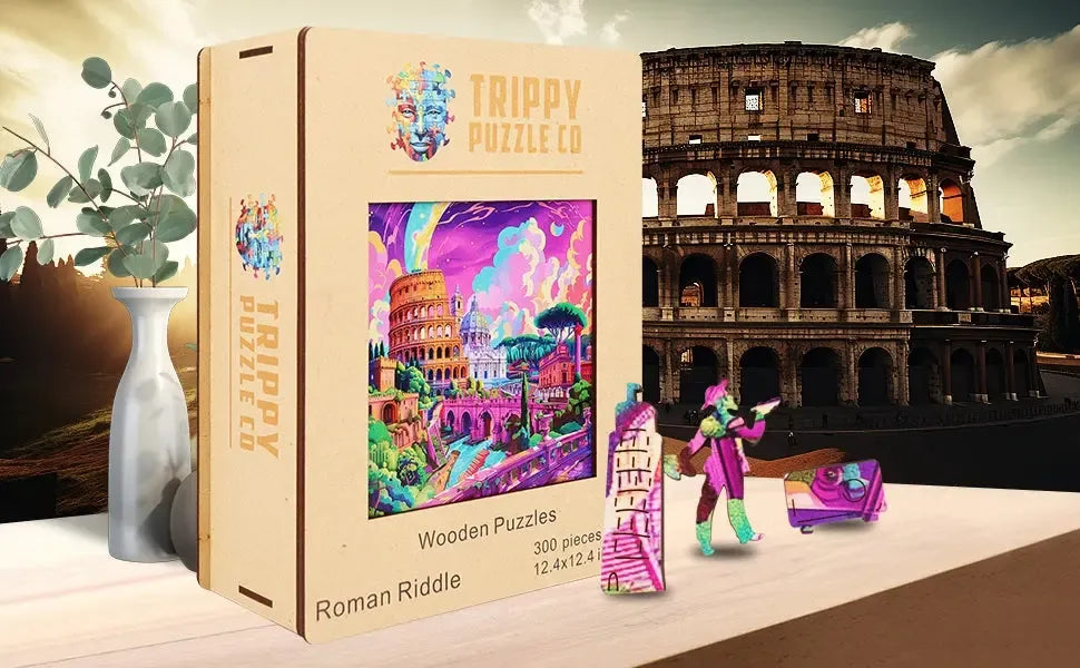 Roman Riddle 300 Piece Wooden Jigsaw Puzzle Trippy