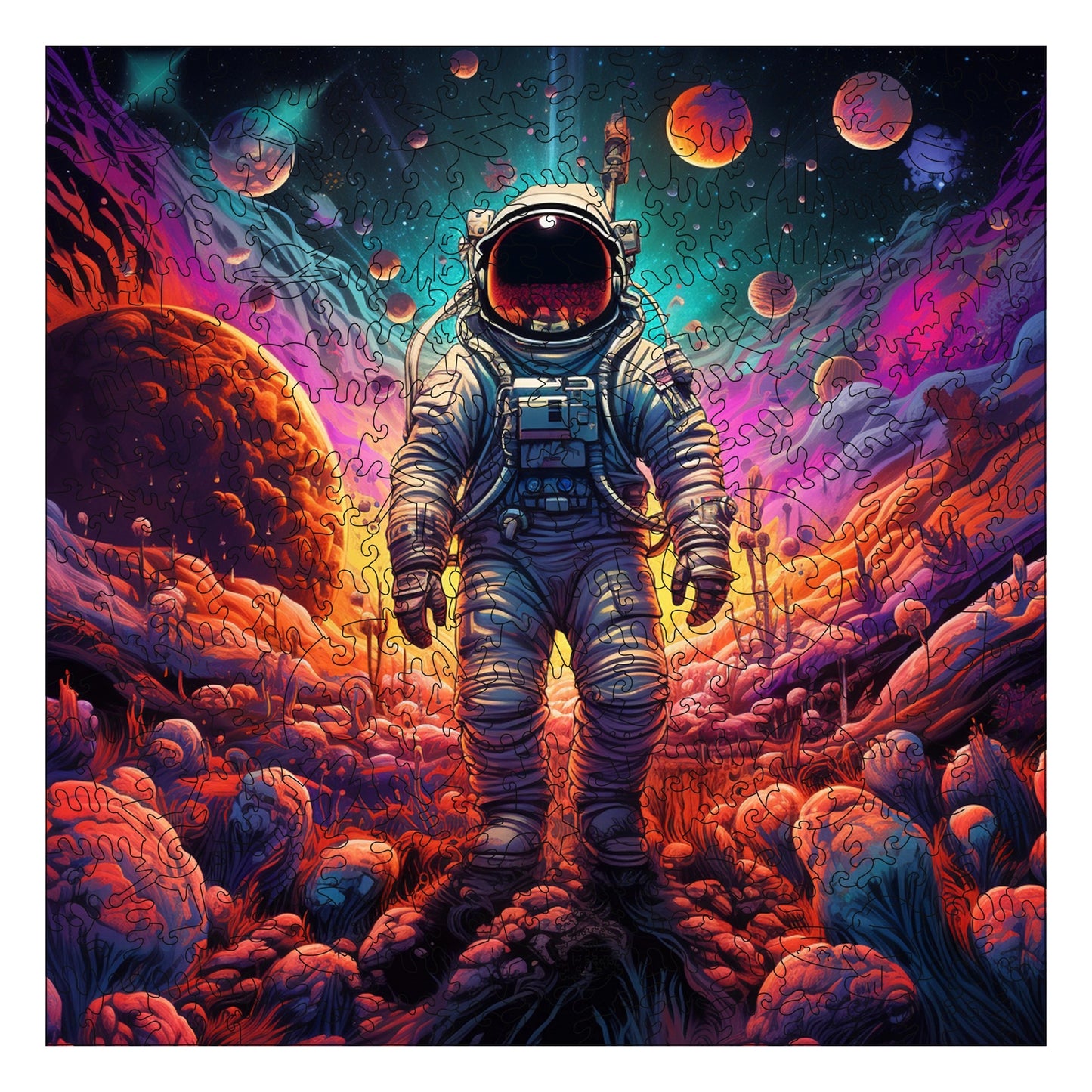 Galactic Groove 300 Piece Wooden Jigsaw Puzzle Trippy