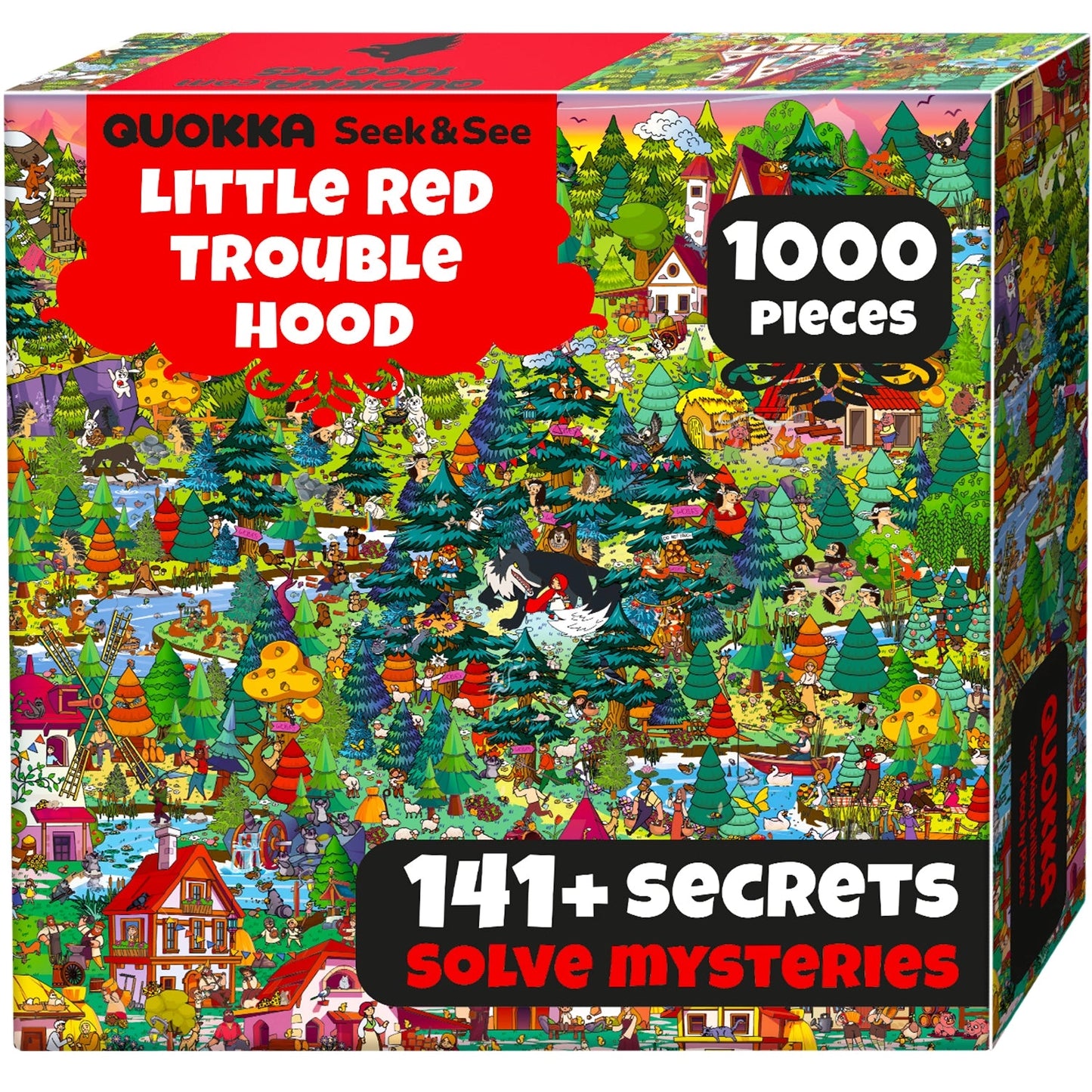 Little Red Trouble Hood Mystery 1000 Piece Jigsaw Puzzle Quokka
