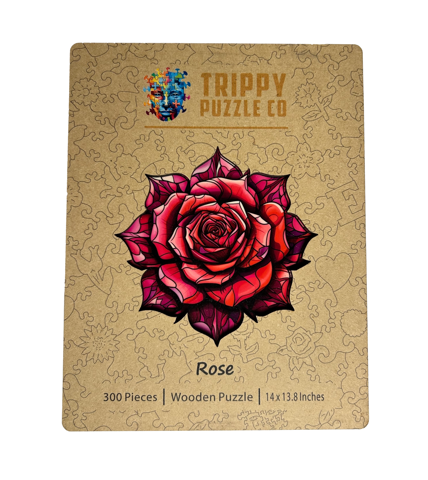Rose 300 Piece Wooden Shaped Jigsaw Puzzle Trippy