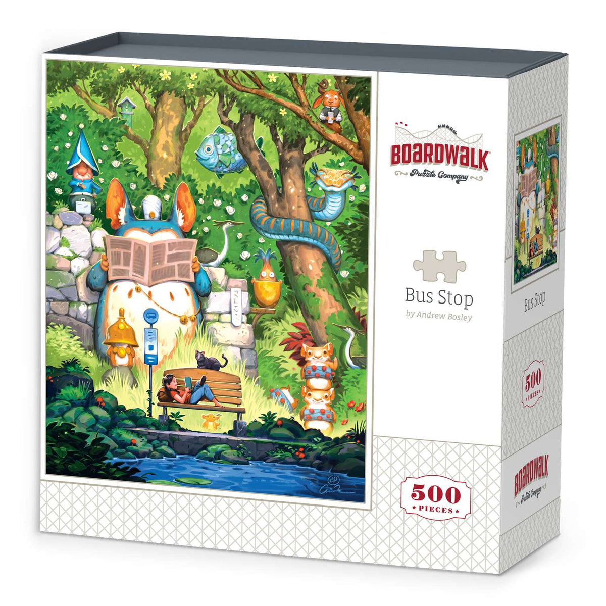 Bus Stop 500 Piece Jigsaw Puzzle Boardwalk