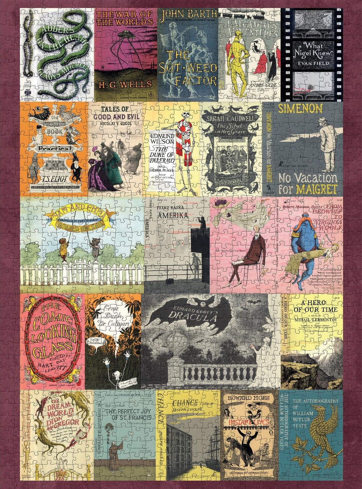 Edward Gorey's Book Covers 1000 Piece Jigsaw Puzzle Pomegranate