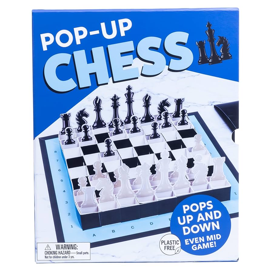 Pop-Up Chess - Compact, Foldable, Travel Friendly Set - Fizz