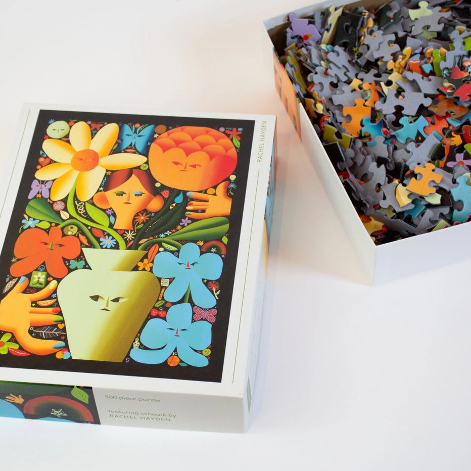 Self Portrait as a Florist by Rachel Hayden 500 Piece Jigsaw Puzzle Kinstler