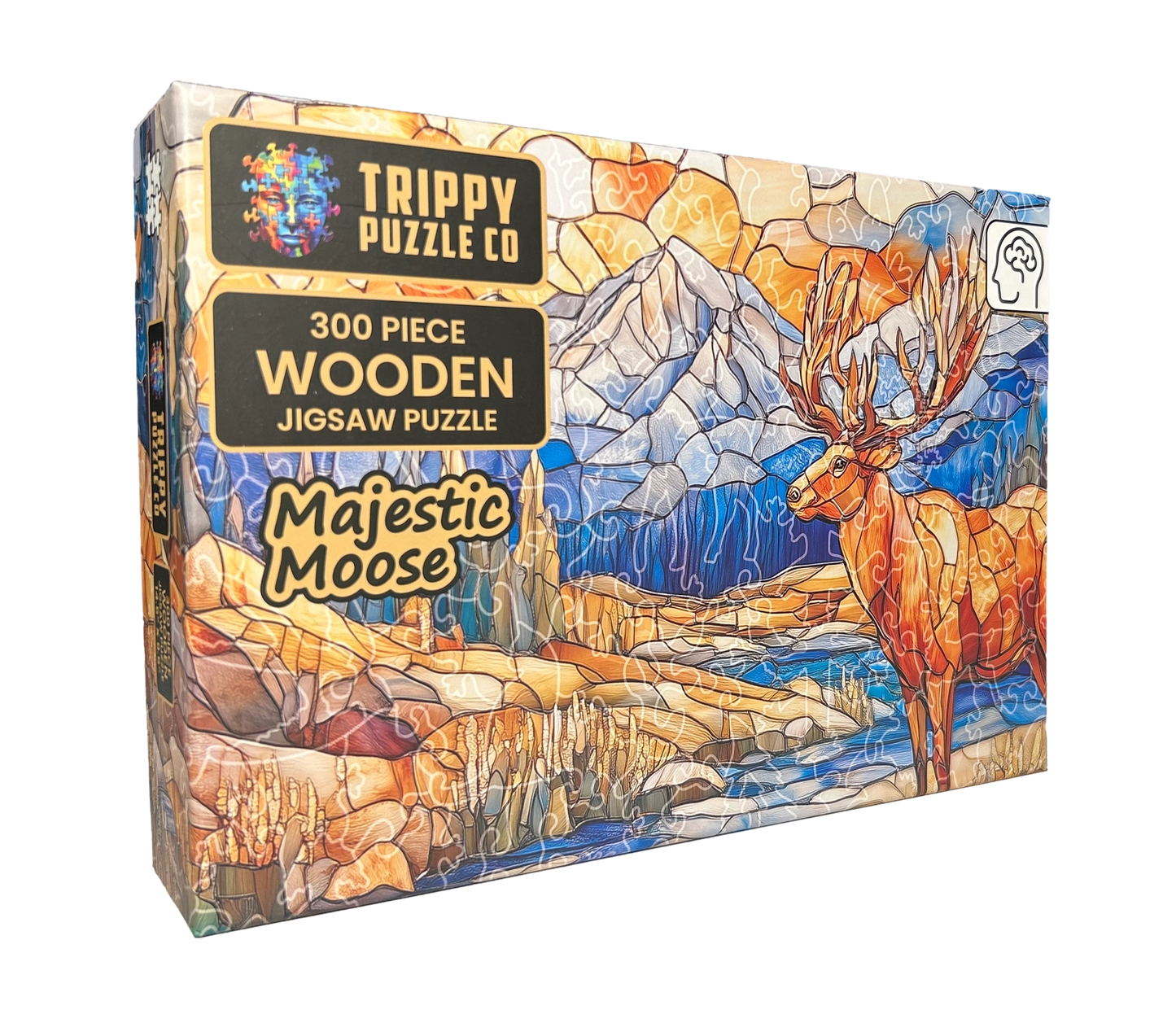 Majestic Moose 300 Piece Wooden Jigsaw Puzzle Trippy