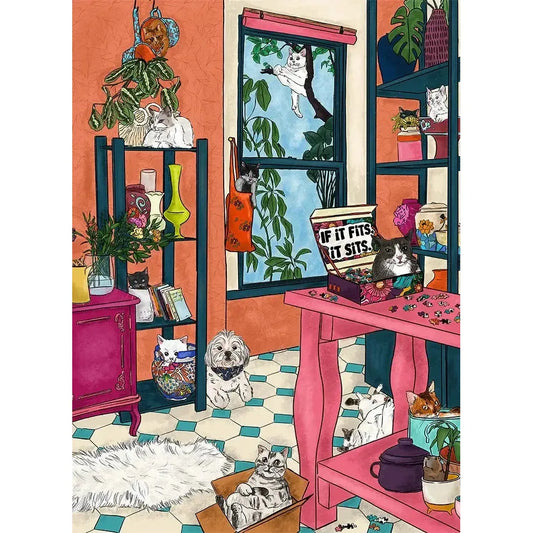If it Fits, it Sits. 1000 Piece Soft Touch Jigsaw Puzzle Ellembee