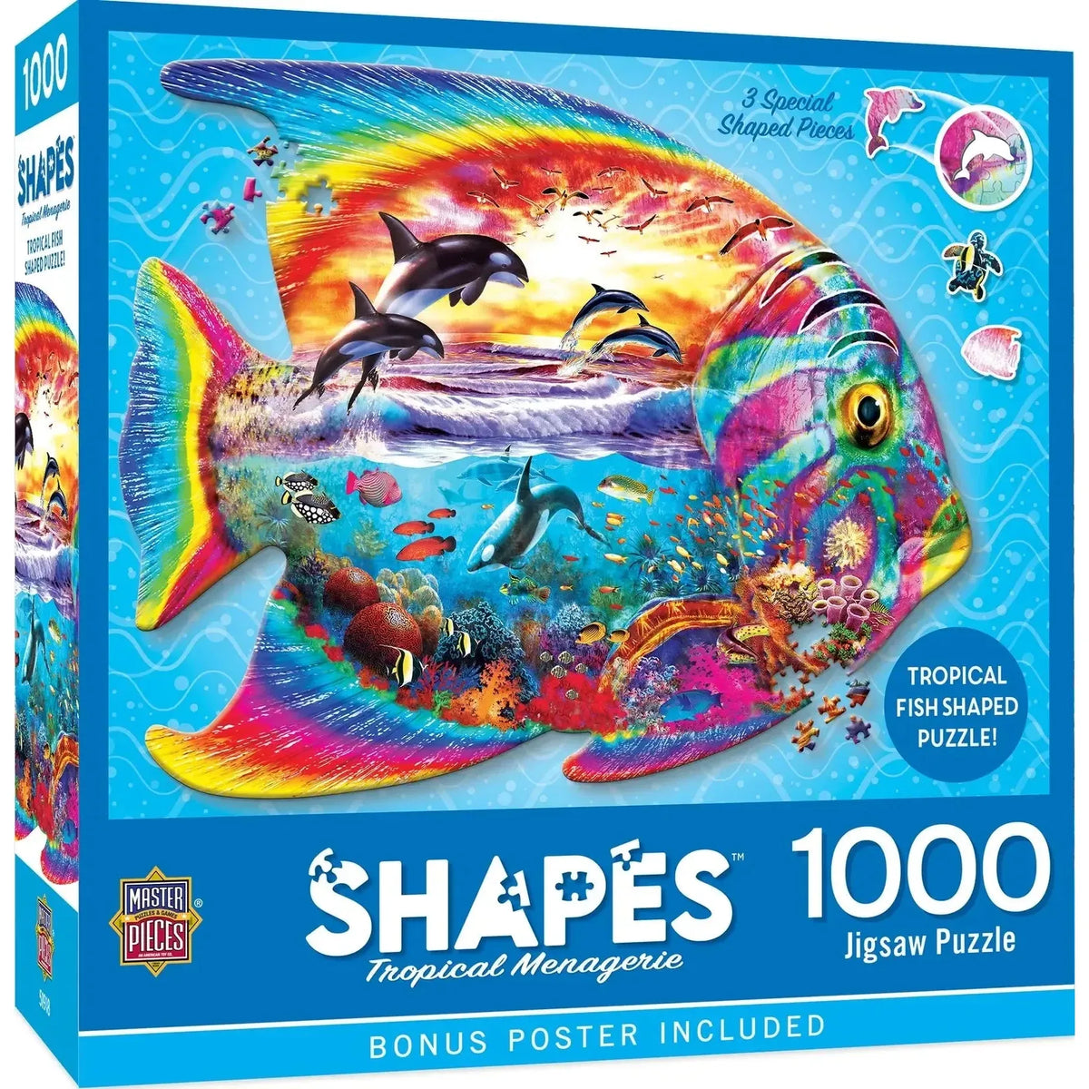 Tropical Menagerie Contours 1000 Piece Shaped Jigsaw Puzzle MasterPieces