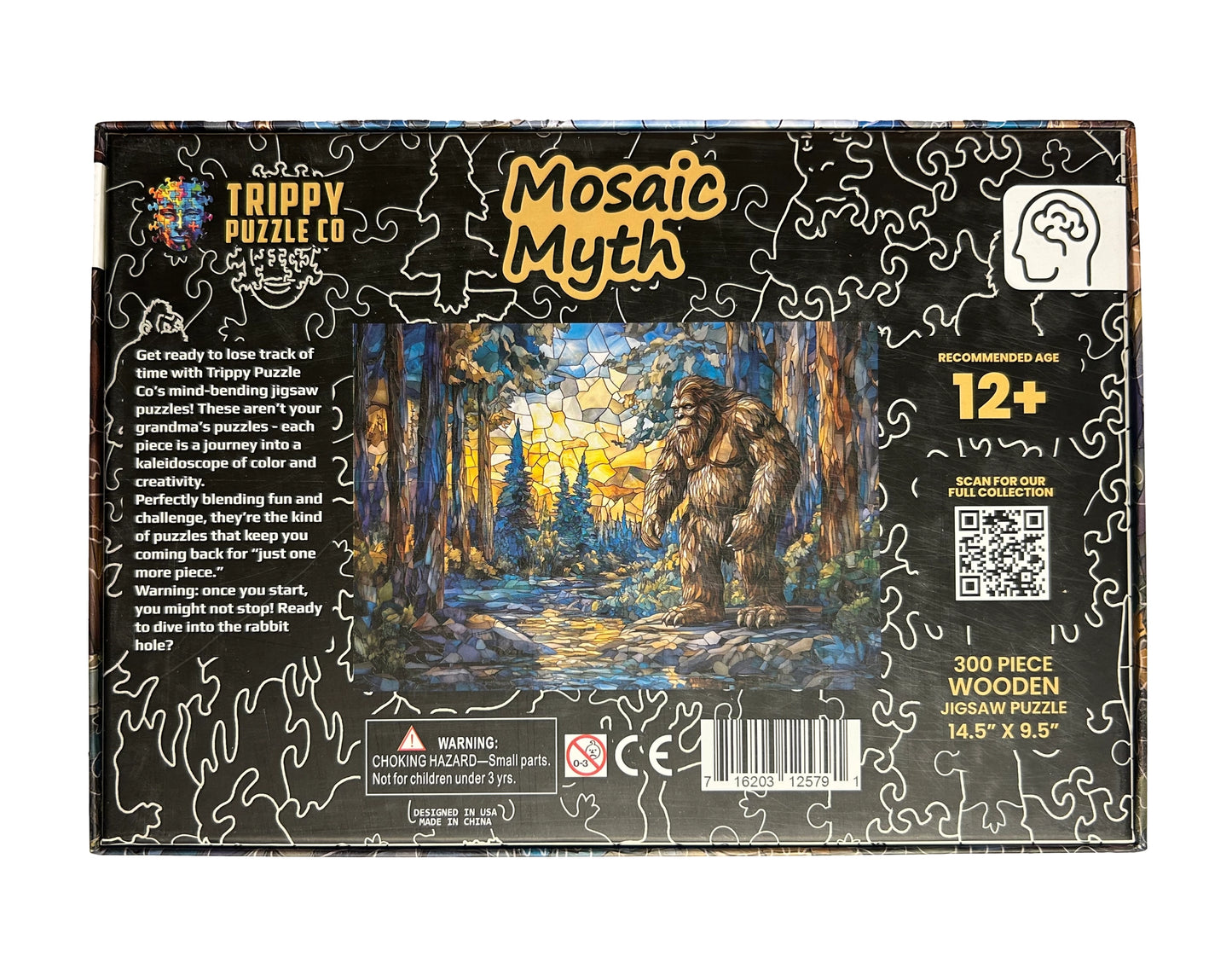 Mosaic Myth 300 Piece Wooden Jigsaw Puzzle Trippy