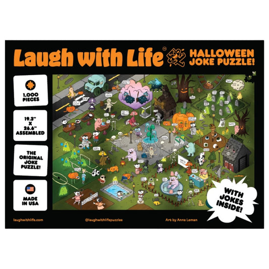 Halloween Jokes "Laugh with Life" 1000 Piece Jigsaw Puzzle Livuzzle