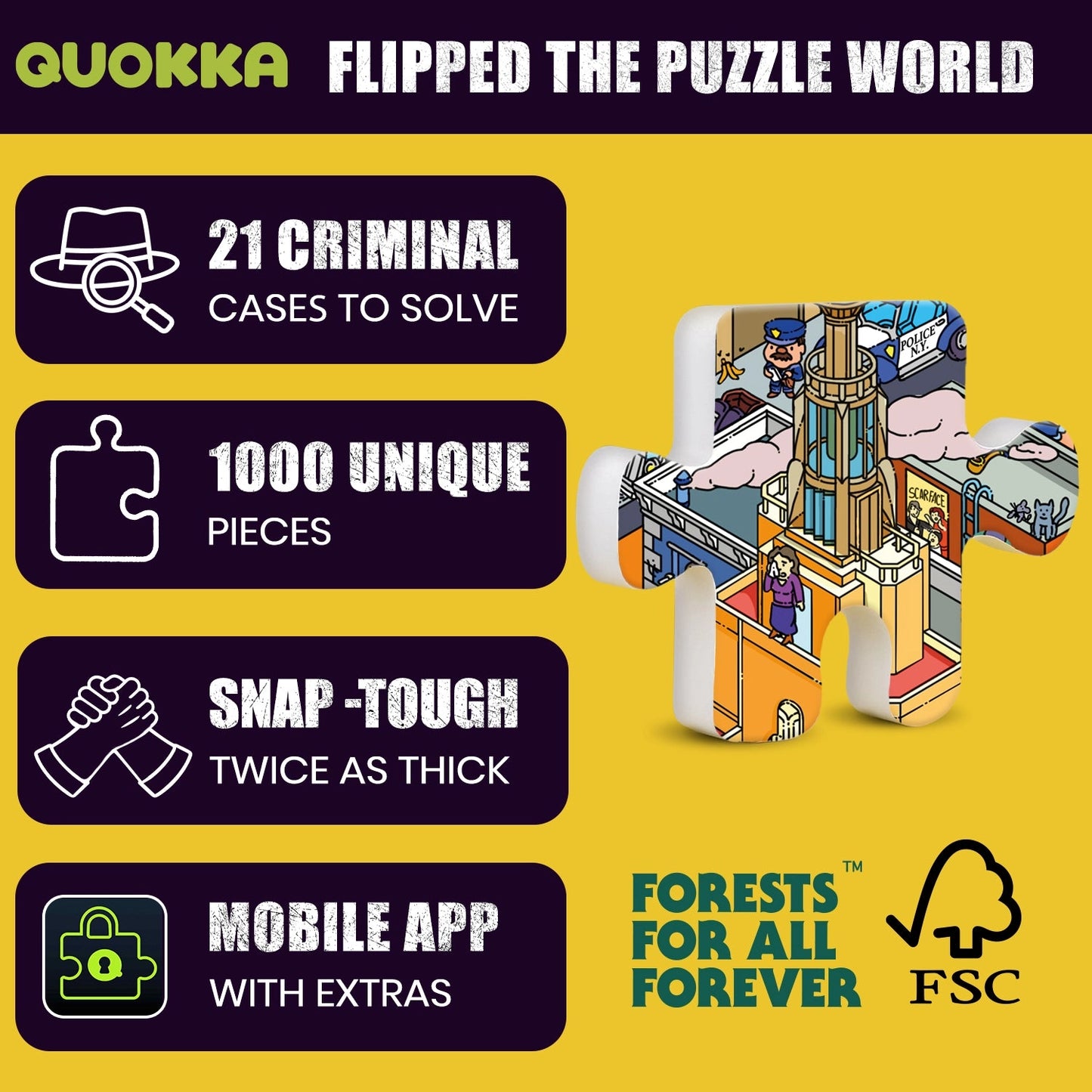 New York Roaring Twenties Mystery 1000 Piece Jigsaw Puzzle Quokka